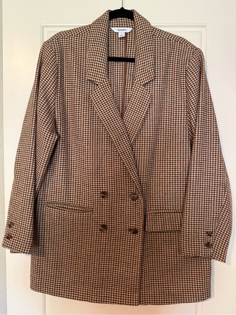 Houndstooth Oversized Blazer